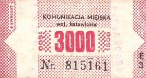 Bilet Katowice 3000 E 3