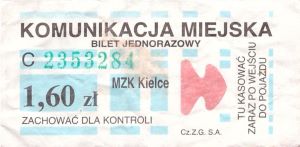 Bilet Kielce 1,60