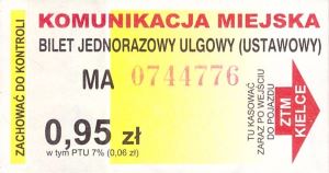 Bilet Kielce 0,95