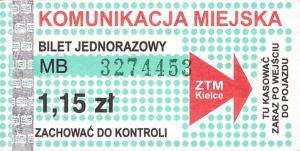 Bilet Kielce 1,15