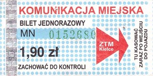 Bilet Kielce 1,90
