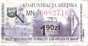 Bilet Kielce 1,90