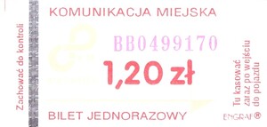 Bilet Kołobrzeg 1,20
