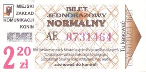 Bilet Konin 2,20