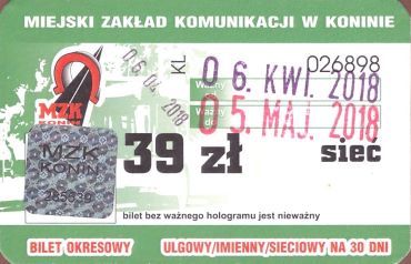 Bilet Konin 39