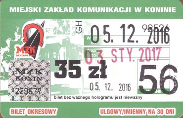 Bilet Konin 35