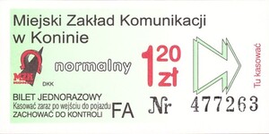 Bilet Konin 1,20