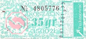 Bilet Koszalin 35/3500