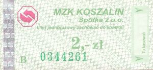 Bilet Koszalin 2