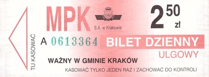 Bilet Kraków 2,50