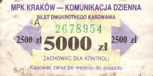 Bilet Kraków 5000
