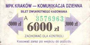 Bilet Kraków 6000
