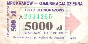 Bilet Kraków 5000
