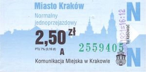 Bilet Kraków 2,50