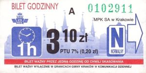 Bilet Kraków 3,10