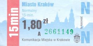 Bilet Kraków 1,80