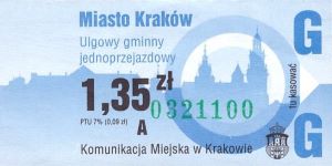 Bilet Kraków 1,35