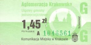 Bilet Kraków 1,45