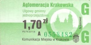Bilet Kraków 1,70
