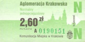 Bilet Kraków 2,60