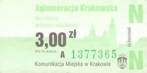 Bilet Kraków 3,00