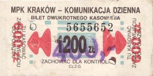 Bilet Kraków 1200 przebitka