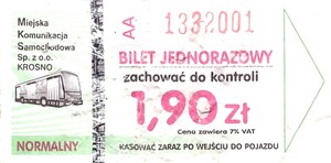 Bilet Krosno