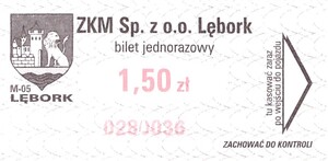Bilet Lębork 1,50