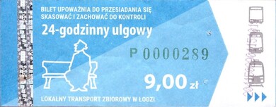 Bilet Łódź Niebieski