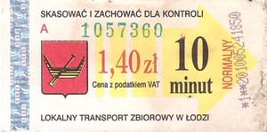 Bilet Łódź 1,40