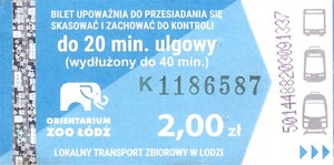 Bilet Łódź Niebieski