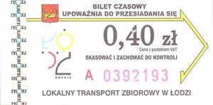 Bilet Łódź 0,40