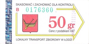 Bilet Łódź 50
