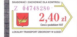 Bilet Łódź