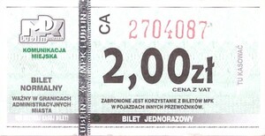 Bilet Lublin 2,00