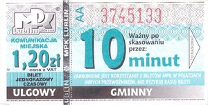 Bilet Lublin 1,20 10min