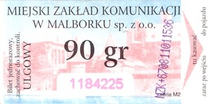 Bilet Malbork