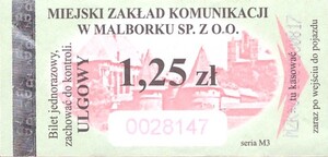 Bilet Malbork