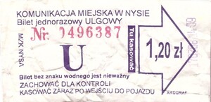 Bilet Nysa 1,20