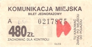 Bilet Ogólnopolski 480