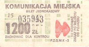 Bilety Ogólnopolskie 1200