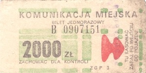 Bilety Ogólnopolskie 2000