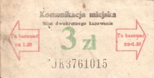 Bilet ogolnopolski 3 JK