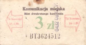 Bilet ogolnopolski 3 BT