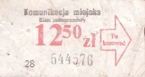 Bilety Ogólnopolskie 12,50