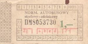 Bilet ogolnopolski 1 DM
