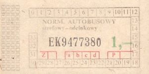 Bilet ogolnopolski 1 EK