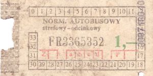 Bilet ogolnopolski 1 FR