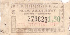 Bilety Ogólnopolskie 1,50