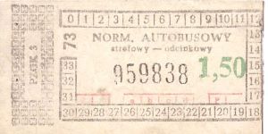 Bilet ogolnopolski 1,50 73